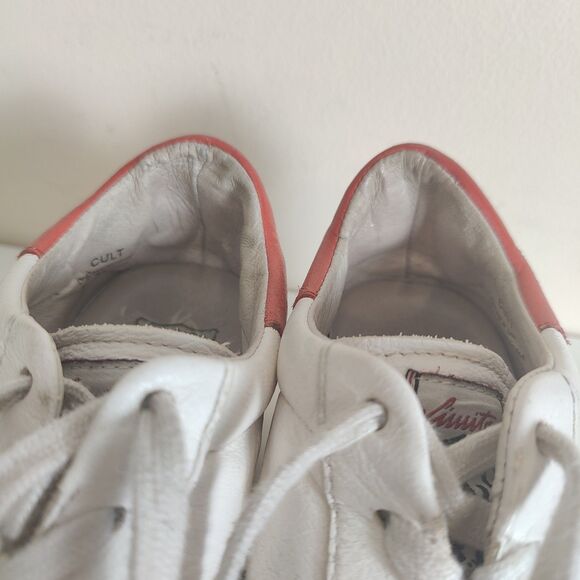 ASH CULT Leather Platform Sneakers White & Orange Sz 37 (US 6.5/7) - Picture 9 of 12